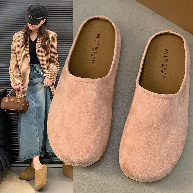Fashion 2025 Spring Summer New Women’s Shoes Fashion Non Slip Flat Shoes Soft Sole Slip on Comfortable Casual Half Drag Shoes for Women