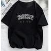 Frauen Brooklyn Brief Drucken T Shirt Mädchen Grafik Harajuku 2023 Streewear Kleidung Kausal Weibliche Y2K Tops T