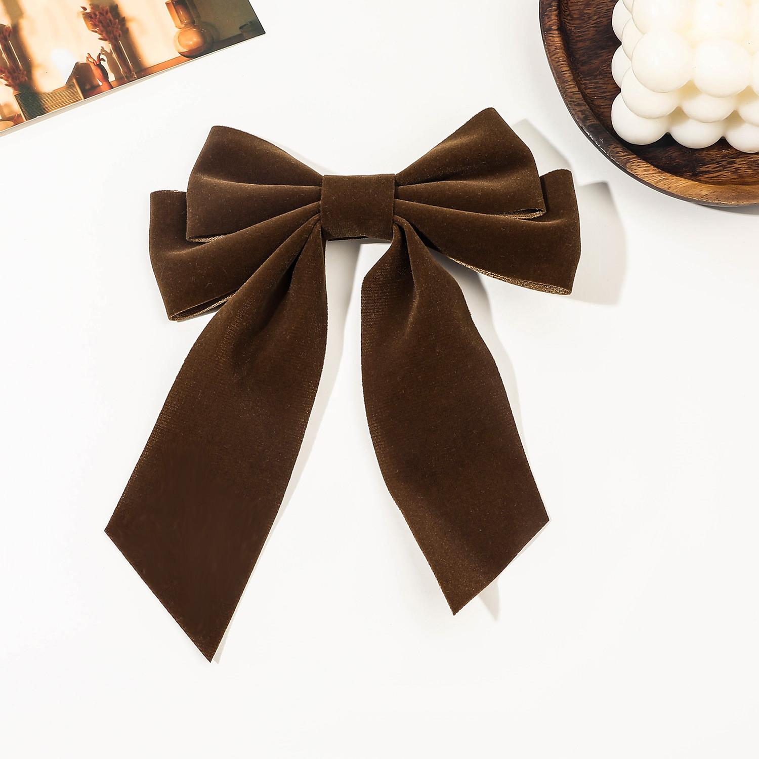 

Бархатные заколки-банты для женщин, черная красная лента, заколка для волос, модный темперамент, заколка для волос, заколка для волос для девочек, аксессуары для волос