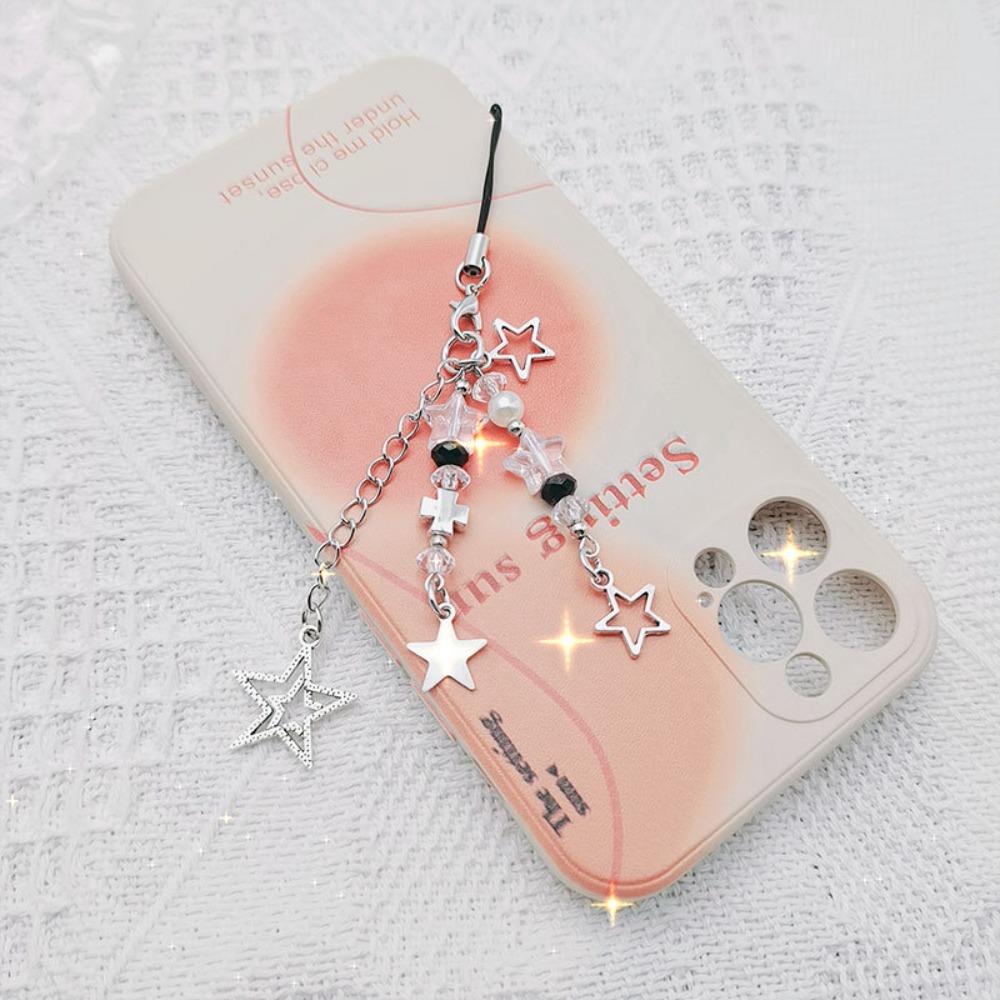 

Heart Y2k Star & Cross Phone Chain Spice Girl Style Y2k Star & Cross Phone Strap Girl Gift C