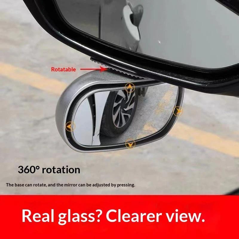 360 Degree Rear Side View Mirror Universal Wide Angle Convex Spot for Car Truck SUV  Spot Solution