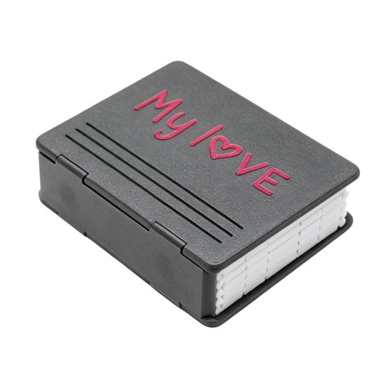 

3D Printed Instant Photo Album Hold 6 Standard 3-Inch Instant Photos Folding Expandable Mini Photo Holder Picture Memory Book чорний