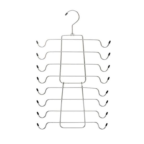 Stainless Steel Underwear Hanger Multi-Layer Non-Slip Towel Drying Rack Foldable Portable Clothes Rack for Travel Home Closet Bathroom