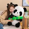 Cute Panda Plush Toy, Long Fur Soft Stuffed Animal, 30cm/55cm Height, Pp Cotton Filling