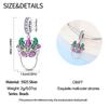 Copper Feather Charm Dance Pendant Fit 4Mm Hole Diameter Charms Bracelets Women Diy Jewelry Gift