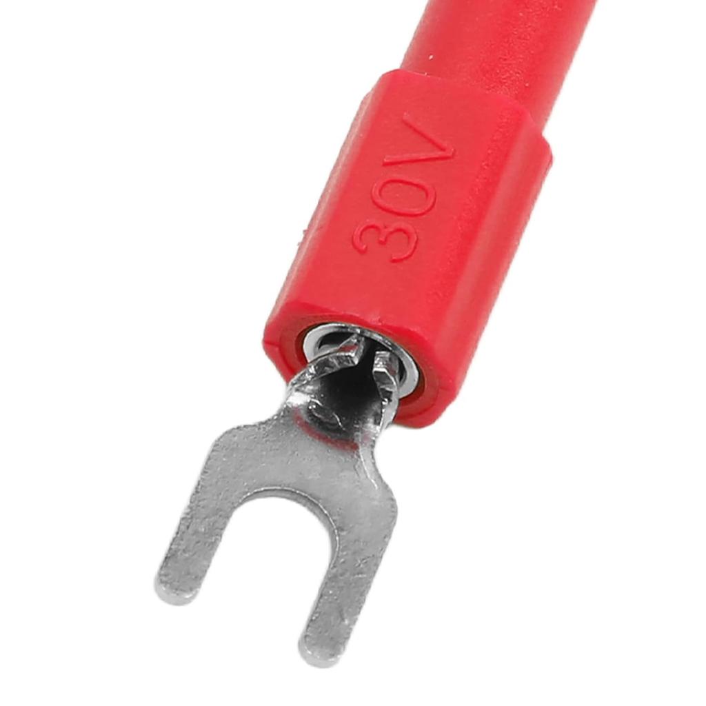 Spade Plug, 10pcs Heavy Duty U Type Lightweight Fork Wire Connector for Multimeter red