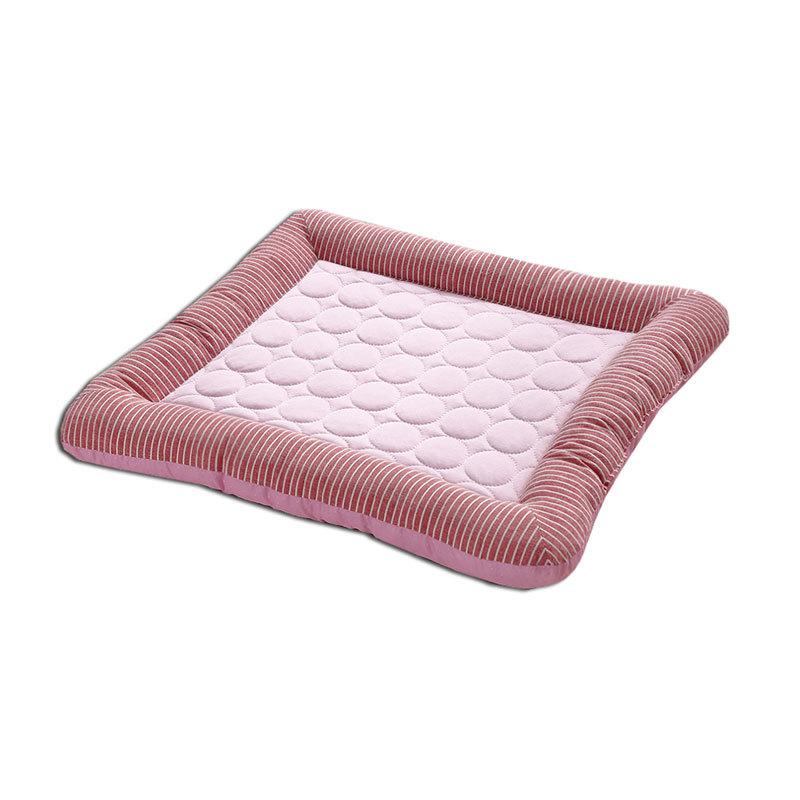 

Cooling Pad Bed for Dogs Cats Puppy Kitten Cool Mat Pet Blanket Ice Silk Material Soft for Summer Sleeping Pink Blue Breathable S 45X35CM розовый