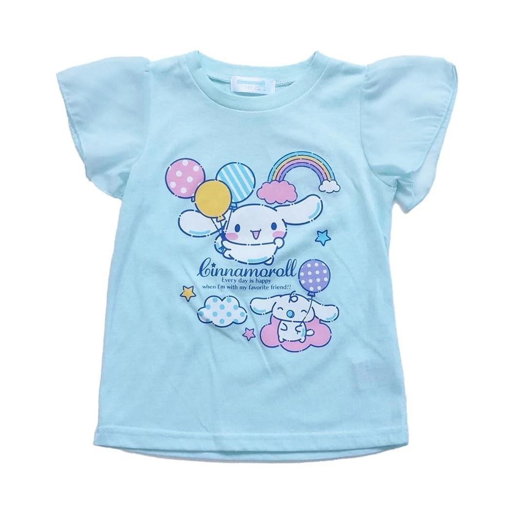 Sanrio Cinnamoroll Chiffon Sleeve T-Shirt, Girls, Mint, 080_ XL