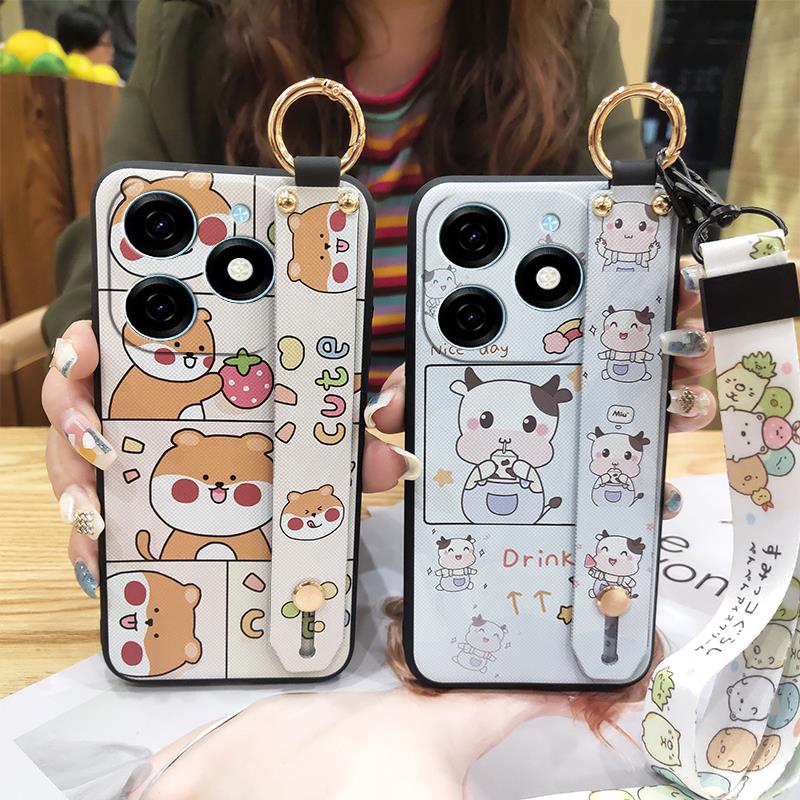 Ring Waterproof Phone Case For infinix Smart8 Pro/Smart8 Plus/X6526/X6525B Soft case Silicone Cute Durable Phone Holder