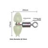 Rolling Design 3-Way Fishing Swivels Luminous Feature T-Shape Swivels  Outdoor Sports
