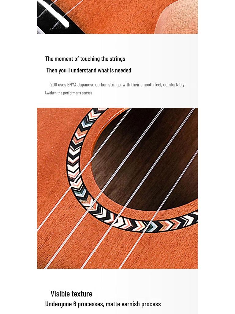 Kaka200 23" Professional Enya Ukulele for Beginner & Children