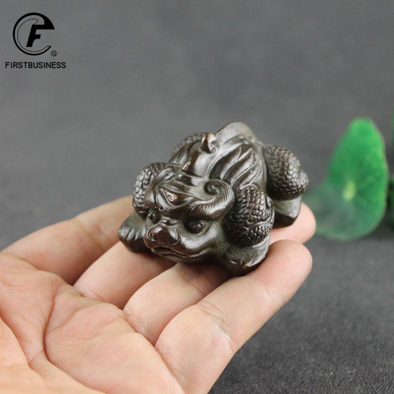 Solid Brass BIG Toad Figurines Tea Pet Table Toy Ornament Decoration Crafts Accessories Lucky Copper Animal Statues Decor
