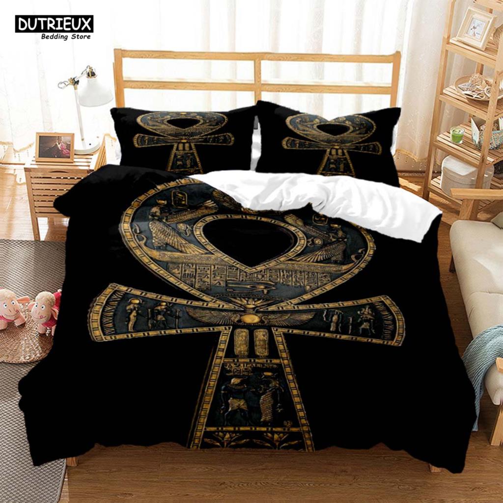 Alte Ägypten Myth Anubis Hd Printed Bedding Queen Bedding Set Soft And Comfortable Personality King Size Bedding Set