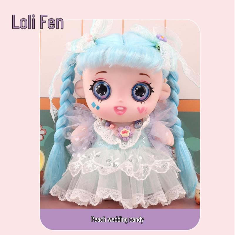 

Трендовая хлопковая плюшевая кукла 20 см со сменной одеждой - кукла-принцесса для девочек, сделай сам 20cm