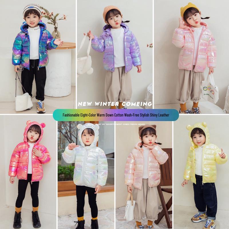 2024 Autumn/Winter Kids Down Cotton Jacket - Warm, Wash-Free Coat for Boys and Girls
