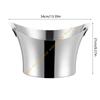 Elegant Stainless Ice Bucket with Handle Large Capacity Ingot Ice Pail Ice Container for Parties and Picnics 55KF