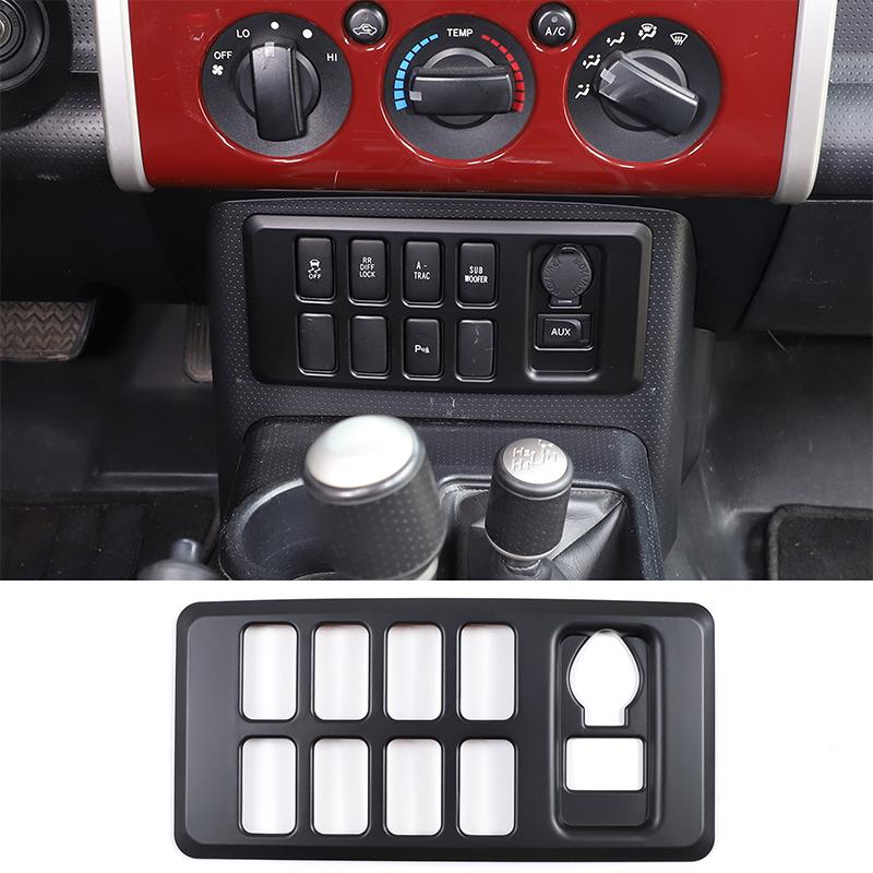 

Для Toyota FJ Cruiser 07-21 панель режима кондиционирования воздуха аксессуары для салона автомобиля центральная панель режима управления декоративные наклейки матовый черный