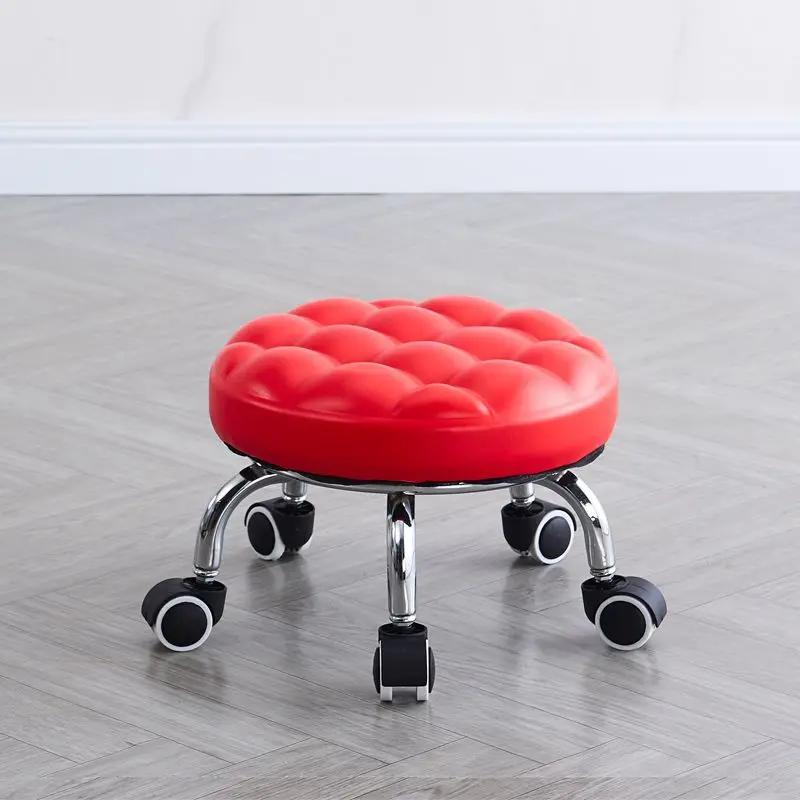 Stool with Pulleys for Car Washing, Movable Seatin, Housework, Mobile Farming Chair Wheel Chair