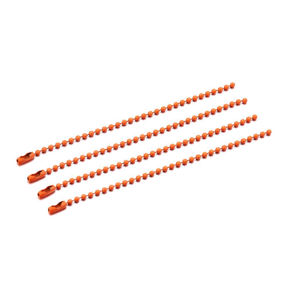 Farebná 11 cm kovová guľôčková retiazka na DIY šperky, kľúčenky
