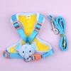 Universal Pet Harness & Leash: Cute Cartoon Design for Cats & Dogs - Essential Outdoor Walking Gear