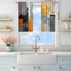 2pcs Art Orange Printed Curtain for Home Decor - Rod Pocket Window Treatment for Bedroom   Office   Kitchen and Living Room