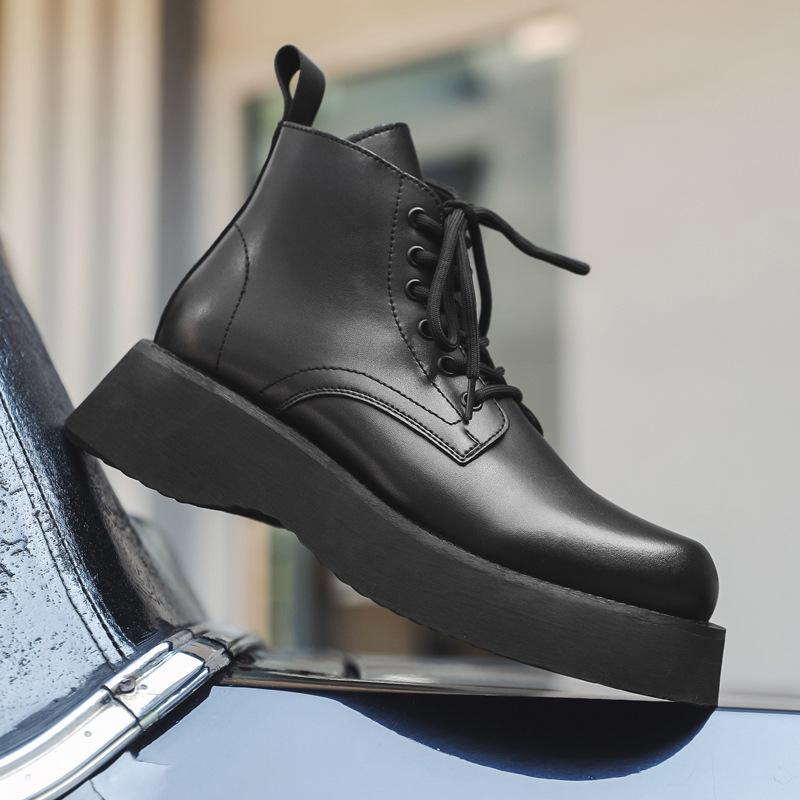 Martin Boots Men'S Medium Heightening Casual Retro Short Boots Big Boots British Tooling Boots 66591-R