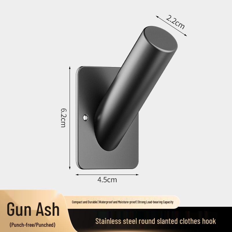 Stainless Steel No-Drill Wall Hook for Coats and Hats