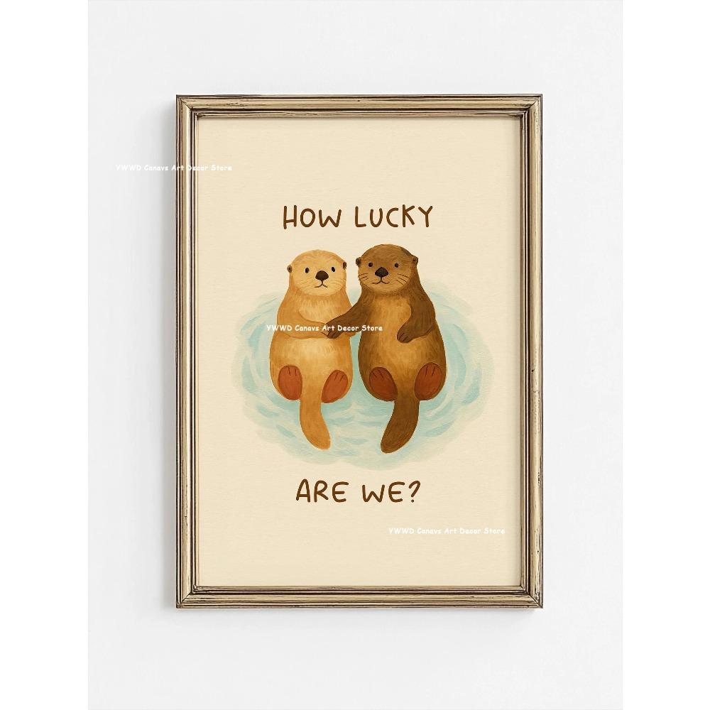 Cute Animal Bubble Bath Wall Art Cute Bathroom Animal Poster Kids Funny Toilet Paper Canvas Print for Nursery Home Decor Gifts
