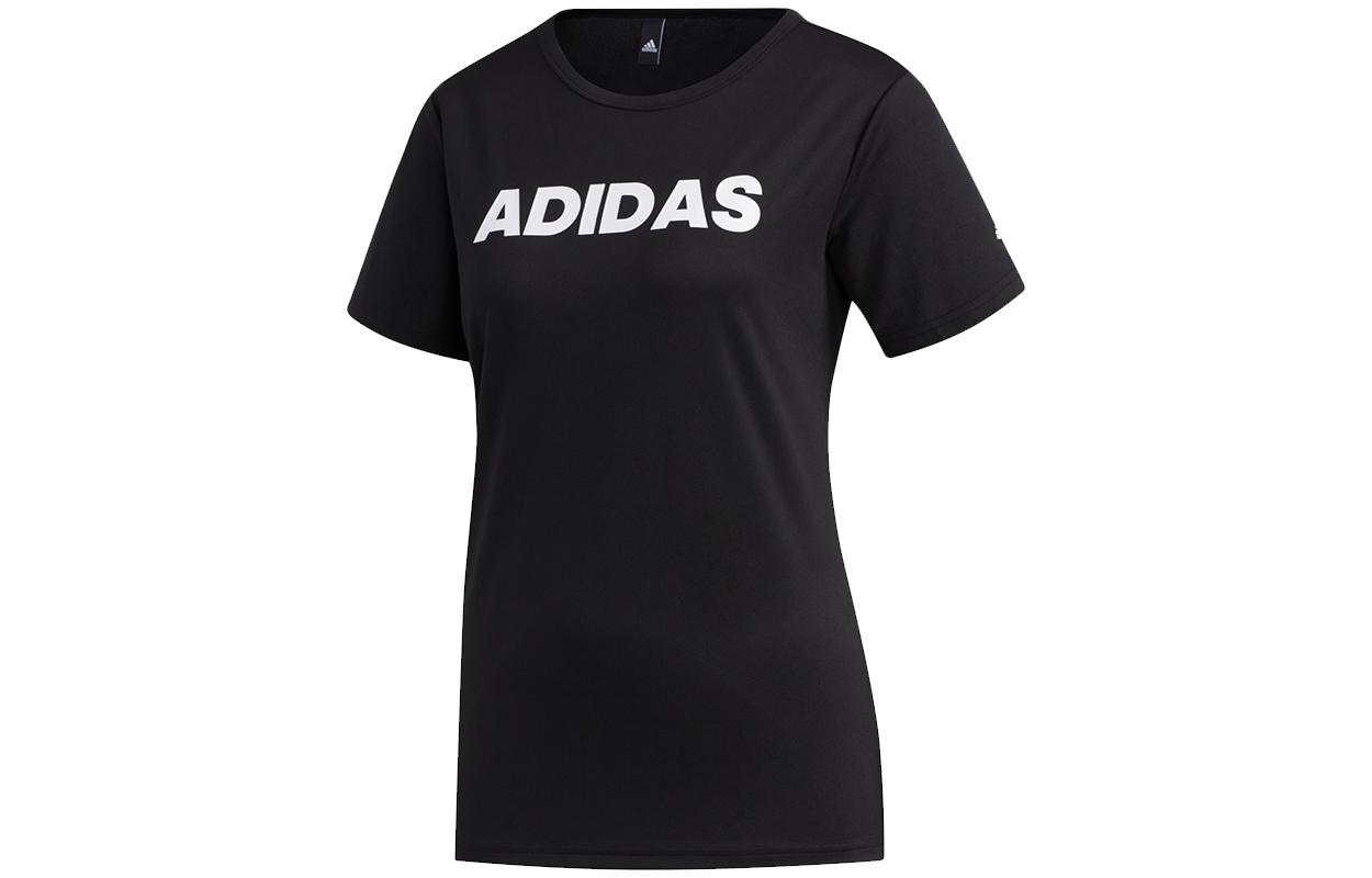 

Adidas T Shirts Women s Black Crew Neck Moderate Straight Fit FM5312 S