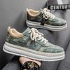 Fashion 2025 Autumn New Niche Design Men's Low Top Casual Thick Soled Canvas Shoes Fashion Trend Versatile Comfortable Platform sneakers