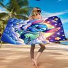 Cartoon Hawaii Artwork Printed Microfiber Beach Towel, Soft And Absorbent, Quick-Dry, Ideal for Summer Travel, Beach Essential, Swimming Pool
