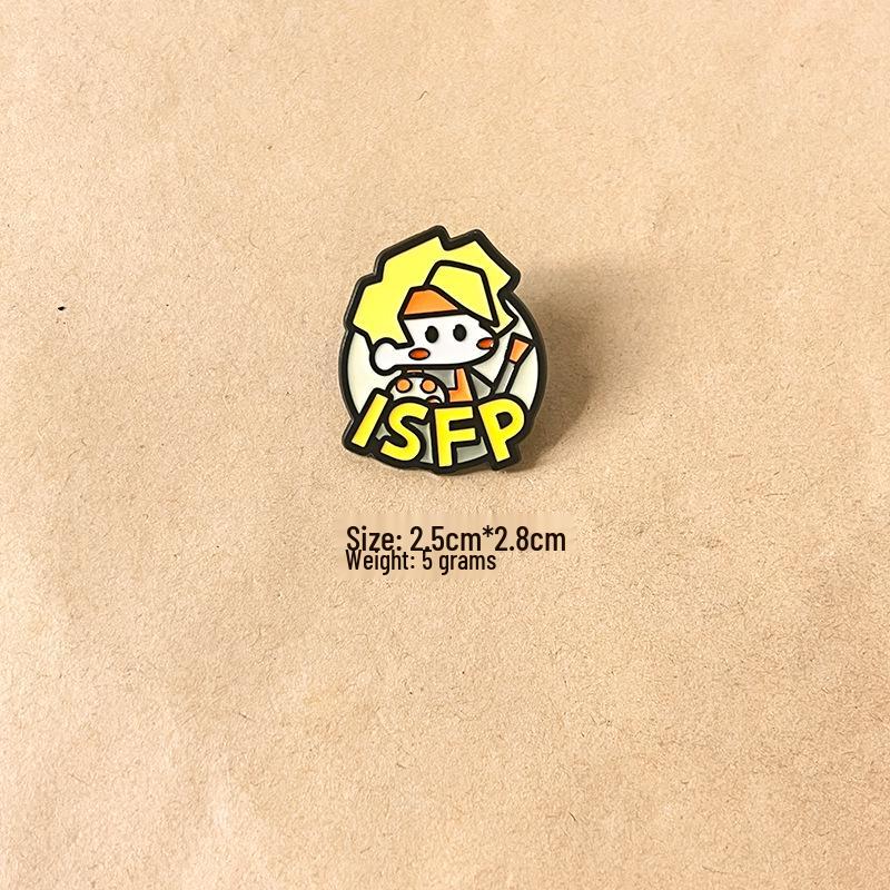 MBTI Personality Types Brooch: Metal Badge for Backpack Decoration