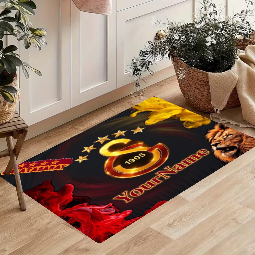 Galatasaray1 Customize Your Name Kitchen Floor Mat Nonslip Carpet Doormat Suitable For Living Room Kitchen And Bathroom Home Decor