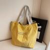 Casual Letter Drawstring Design Women's Shoulder Bags High Capacity Simple Ladies Underarm Tote Commuter Female Shopping Handbag