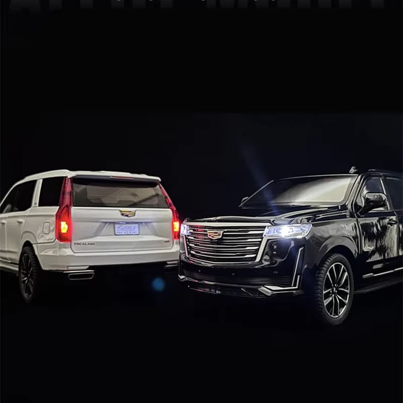 1/24 Full Scale Escalade SUV Alloy Car Model Die-cast Metal Off-road Vehicle Car Model Simulation Sound and Light Collection Children's Toy Gift