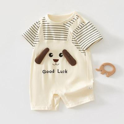 Super Süßer Baby Sommer Baumwolle Kurzarm Strampler - Leichter Einteiler für Neugeborene