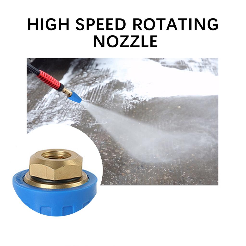 Dual Turbo Nozzle Pressure Washer 360° Rotating Turbo Nozzle For Power Washer with 1/4" Quick Connector For Motorcycle Washing