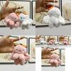 Adorable Plush Octopus White Bunny Keychain Soft Stuffed Animal Backpack Accessory