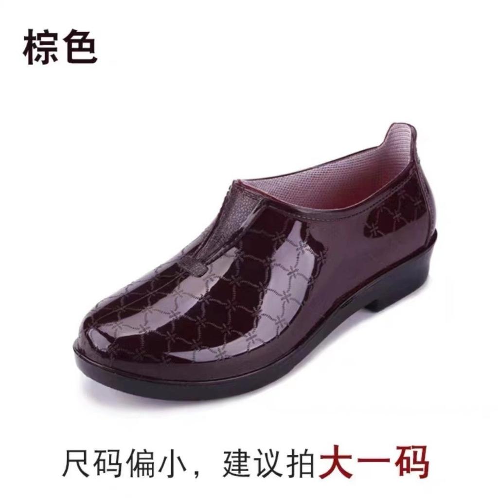 Rain Shoes Low-top Women's Water Shoes Women's Rain Boots Short Tube Fashion Wear Waterproof and Non-slip Rubber Shoes