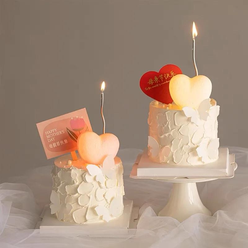 3D Love Heart LED Lamp AAA Battery Powered Wedding Birthday Cake Ornament Birthday Gift Christmas Home Ambient Gift Decoration