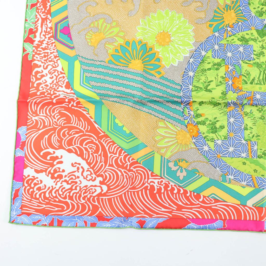 Pristine HERMES Scarf EX LIBRIS EN KIMONOS Kimono Ex Libris Silk Women Used