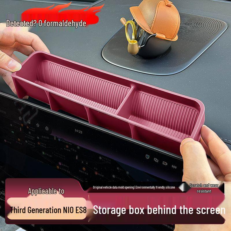 Compatible NIO ES8 Center Console Screen Rear Storage & Glasses Organizer Box