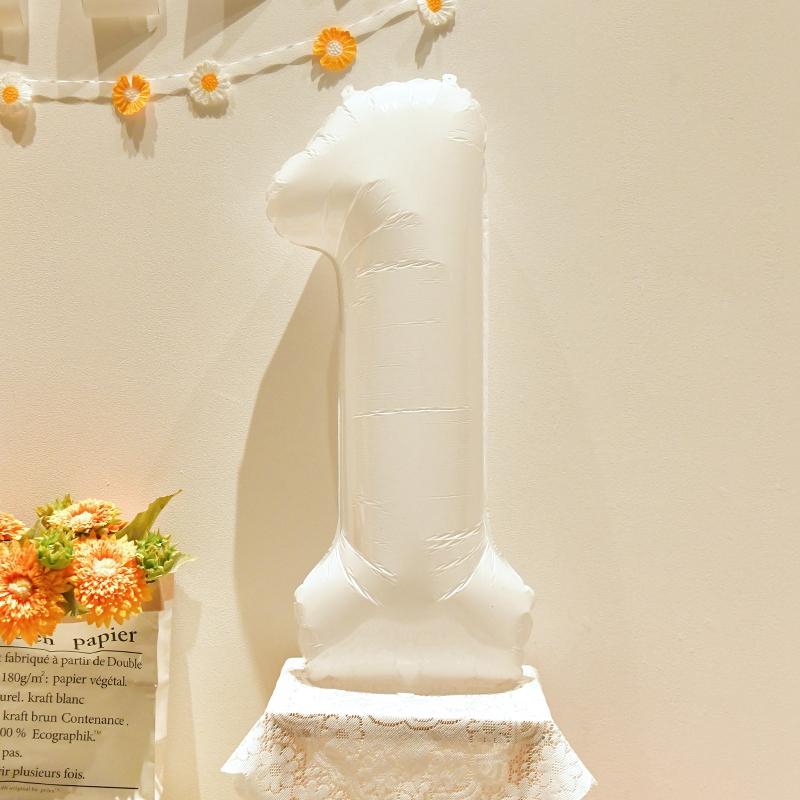 32 Inch White Number Balloons 0-9 Large Digital Foil Helium Ball Wedding Birthday Baby Shower Graduation Anniversary Party Decor