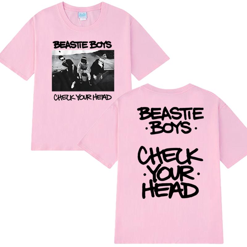 Hip Hop Groups Beastie Boys Check Your Head Album print T shirt Unisex vintage Summer short sleeve T-shirts Men Women Cotton Top