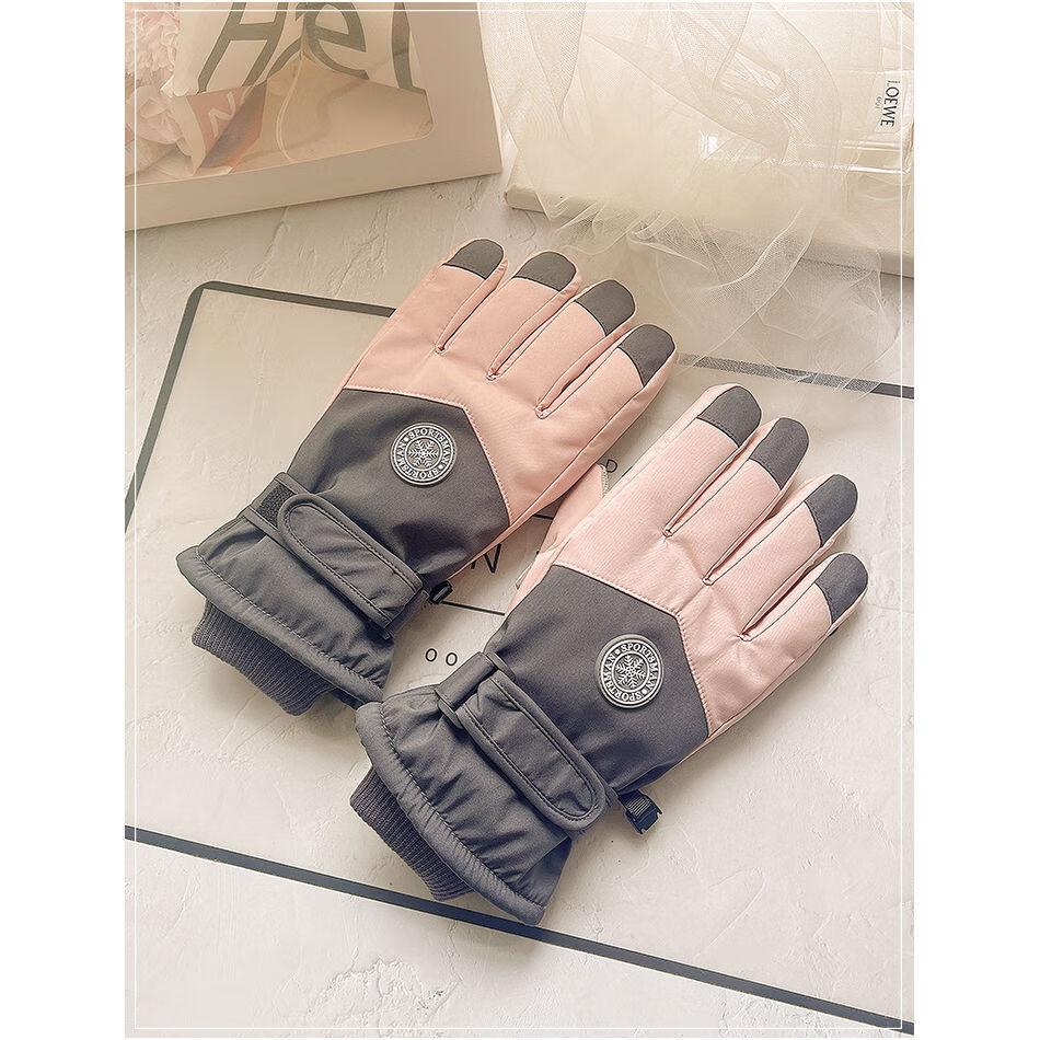 Unisex Winter Ski Warm Gloves: Touch Screen, Windproof, Velvet-Lined, Perfect for Cycling and Outdoor Activities