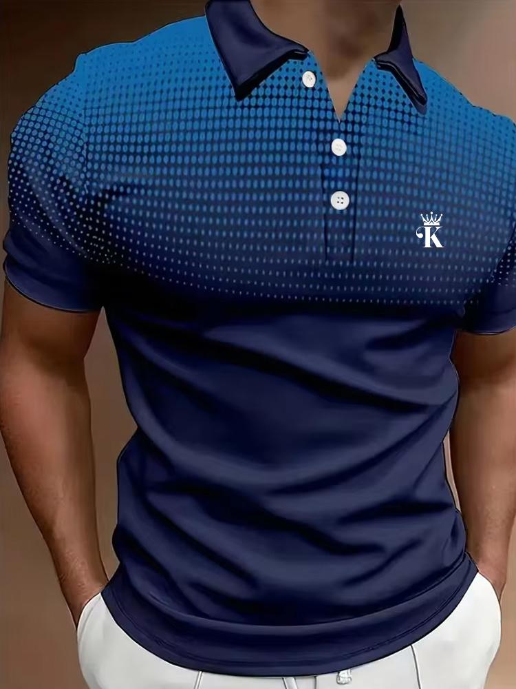 

Футболка-поло с пуговицами для мужчин, модная рубашка с пуговицами на лацканах, уличная одежда, летняя новинка с короткими рукавами 3XL темно-синий