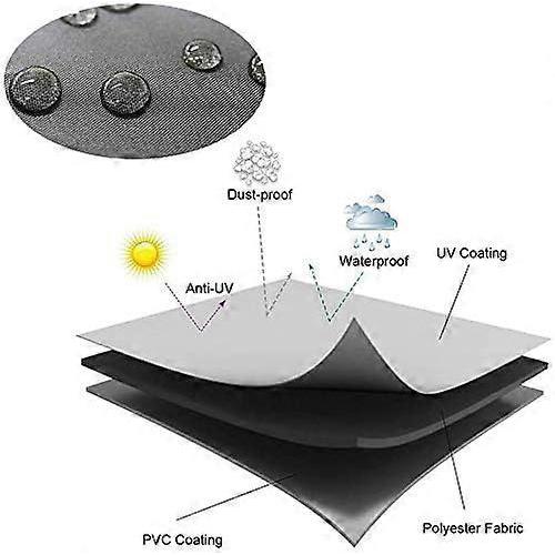 Cover for Garden Table 126 x 126 x 74cm, Protective Cover Waterproof Tarpaulin for Garden Furniture and Garden Furniture Wintering