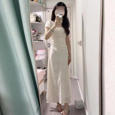 White Floral Dress Women's Clothing Summer Casual New Popular Small Man Unique Beautiful Temperament Long Dress