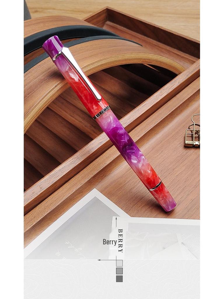 PENBBS 495 Piston Fountain Pen - Large Capacity Transparent Acrylic Unisex Writing Pen