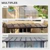 14 Pieces Polycarbonate Sheets, 121 x 61 x 0.4cm Twin-Wall Plastic Roofing Sheets, 10m² Replacement Greenhouse Panels, Waterproof and UV Protection